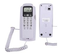 Cryfokt LCD Display Mini Telephone Caller ID Backlight Feature for Home Office Hotel White (White)