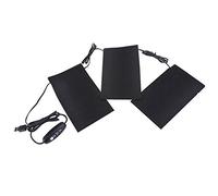 Cryfokt Lightweight Electric Heating Pads Set Portable 5V 2A Power Source Winter Clothing Heating Pads Outdoor Activities Black Foldable 3 Temperature Modes
