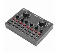 Cryfokt Live Sound Card Compact Portable for Karaoke Podcasting and Live Streaming with Built in Microphone, Bluetooth 5.0, Clear Recording