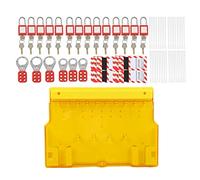 Cryfokt Lockout Tagout Kit Durable Electrical Safety Lock Out Tag Out Kit for Factory, with Padlocks and Keys, for Visual Management of Locks