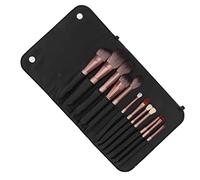 Cryfokt Makeup Brush Set, 12pc Soft Synthetic Fibers Professional Makeup Brushes, Complete Brush Collection with PU Leather Bag for Wet and Dry Cosmetics All Skin Types