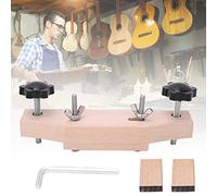 Cryfokt Maple Guitar Bridge Clamp Easy-to-Use Tool for Guitar Repair and Installation with Wooden Blocks for Luthiers