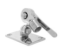 Cryfokt Marine VHF Antenna Mounting Base Durable and Practical for Boat Yacht Ship Stainless Steel Adjustable Base 38mm Silver