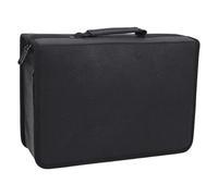 Cryfokt Marker Organizer Case Lightweight Portable 80 Slots Storage Bag Canvas Zippered Pouch for Artists Black