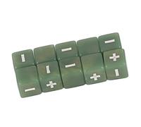 Cryfokt Math Calculation Dices 20pcs Durable Plus Minus Sign Dice Set for Early Education Infants 16mm (Light Green)