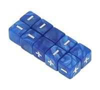 Cryfokt Math Calculation Dices 20pcs Durable Plus Minus Sign Dice Set for Early Education Infants 16mm (Blue)