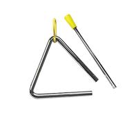 Cryfokt Metal Triangle with Hand Percussion Instrument for Kids Education, Excellent Metal Triangle for Ensemble Performance (4 Inch (102mm ID, 3.8mm Thickness))