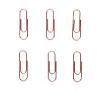 Cryfokt Metallic Slip Resistant Paper Clips for Office Daily Use 100pcs Pack with Storage Box for File Organization, Suitable for Office/Home, Light and Portable, Metal Material (Rose Gold)