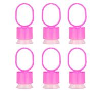 Cryfokt Microblading Pigment Holder Ring Cups with Sponge for 100Pcs - Disposable Ink Cups for Artists (50)