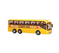 Cryfokt Mini Bus Model Car Toys High Simulation Yellow Inertia Bus Toys for Kids Development Plastic Material