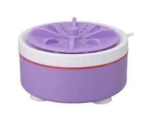 Cryfokt Mini Turbo Washing Machine Efficient Portable USB Powered for Light Laundry Suitable for Travelers and Small Spaces (Purple)