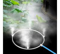 Cryfokt Mist Nozzle Cooling System Set, 4 Pieces 3/16 Stainless Steel Mist Ring Spray for Outdoor Cooling, Ideal for Applications