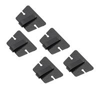 Cryfokt Mobile Radio Mic Bracket Clamp/Holder, Black Radio Microphone Mount Bracket Metal Adhesive 5pcs for IC 2720H for DR620C for TM241