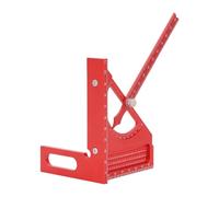 Cryfokt Multifunctional Angle Wood Angle, 3D Easy to Read The Square of The Flexible Semi -Circular Pointer to Measure Measure (Red)