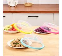 Cryfokt Multifunctional Microwave Plate Cover Handle Design Splashproof Cover Easy to for Kitchen Supplies (Sky Blue)