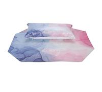 Cryfokt Nail Art Hand Pillow Comfortable Detachable Design for Nail Salons PU Leather 2pcs Set 28.5 X 12.5cm (Smudged style)