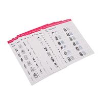 Cryfokt Nail Art Practice Sheet, 12 Multiple Ways of Easy -to -clean Nail training.