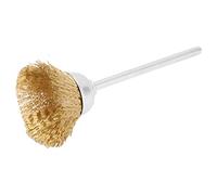 Cryfokt Nail Drill Bit Brass Wire Cleaning Brush Durable for Removing Burrs, Rust, and Dust for Home Use and Nail Salon with Increased Longevity (Golden copper wire brush)