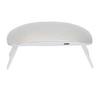 Cryfokt Nail Lamp 6W Portable Foldable UV LED Nail Light Fast Curing Dryer for Home and Professional Use (Silver)