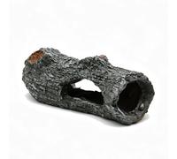 Cryfokt Natural Driftwood Aquarium Decor for Fish Tank 3.94x2.2x1.65inch Resin Tree Trunk Cave Hideout for Betta Shrimp Safe Aquarium Decorations for Fish to Hide and Escape (Round Bark Hole)