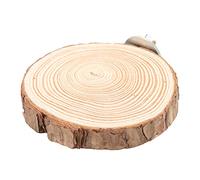 Cryfokt Natural Wooden Round Perch Platform for Birds Biting and Playing, Easy to Install Stand for Cage Birds, Suitable for Owners, Log Wood Material (5-6)
