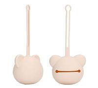 Cryfokt Newborn Pacifier Holder Soft Smudge Proof Portable Easy to Use for Nipple Clips Earplugs (Milk Tea Color)