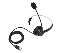 Cryfokt Noise Reduction USB Business Headset Light Single Ear Headset for Customer Service Conference Calls and Skype Chats Black
