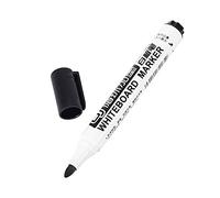 Cryfokt Non- Erasable Whiteboard Marker Pens, Smooth Writing Pen Set for Office Demonstrations, 10pcs Whiteboard Pen for School Supplies (Black)