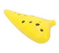 Cryfokt Ocarina ABS C Tune 12 Hole Musical Instrument and Amateurs, Easy-to-Learn Portable Instrument for Adults and Children, Suitable for Music Lovers, Glossy Design and Comfortable Finger (Yellow)