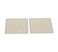 Cryfokt Odorless Kitchen Sink Mat Soft Rubber Non-Slip Easy to Clean, 10x12in, Brown, 2PCS Drain Pad, for Kitchen