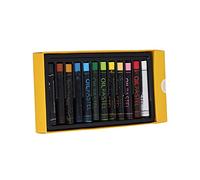Cryfokt Oil Pastels Heavy Colored Cylindrical Oil Paint Sticks for Art Painting Archival Quality for Artwork Easy Control 36 X Pastels (12 Colors)