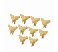 Cryfokt Old Fashioned, Decorative, Wooden Corner Protectors for Desk or Jewelry Box, 12 Pieces (Gold)