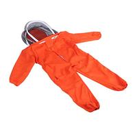 Cryfokt One Piece Children's Beekeeping Suit with Foldable Hood Anti-Bee Protective Clothing for Beekeeper's Supplies, Suitable for Kids (L)