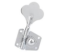 Cryfokt Open Buttons for Electric Bass Tuner - Chrome Plated/Plated Bronze Hardware - Ideal for Bass Players (For right row)