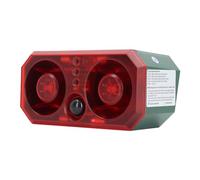 Cryfokt Outdoor Solar Motion Sensor Alarm with 13 Sounds and Recording Function for Farms and Barns ABS 2000mAh