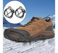Cryfokt Outdoor Traction Spring Spike Shoe Cover Durable 1.4mm Stainless Steel Heavy-Duty Rubber for Snow Climbing Hiking 2 Pairs