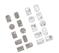 Cryfokt Paper Handbook Decoration Stickers 20pcs Black and White DIY