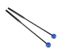Cryfokt Percussion Mallet Durable Plastic Rubber Marimba Sticks for Xylophone Glockenspiel Tongue Drum, Easy To Carry Drum Mallet ABS, Rubber 2 PCS (Black Rod Blue Head)
