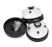 Cryfokt Pet Training Bell Loudly Crisp Pleasant Bell for Cats Dogs Training, 3Pcs Toy Tool for Cat Called Dinner Potty Dogs, Stainless Steel Iron Plastic, for Pets Intelligence Development (White)