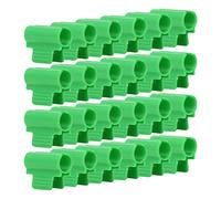 Cryfokt Plastic Greenhouse Clamps Single Head Row Cover Netting Hoop Clips 24pcs for Floor Cover (19mm)