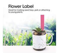Cryfokt Plastic Plant Seed Labels 100 Pcs Reusable Garden Stakes for Flower Identification Easy to Use 10 X 2cm (Pink)