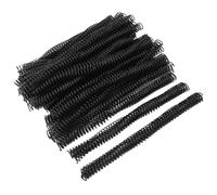 Cryfokt Plastic Spiral Binding Spine Long Service Life 140 Sheets Capacity 16mm Diameter 48 Teeth 4:1 Binder Combs Spines for A4 Paper, Engineers' Files PVC Plastic (Black)