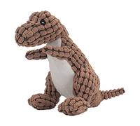 Cryfokt Plush Puppy Squeaky Toy Bite Resistant Chew Toy for Small Medium Dogs Teeth Cleaning Fun Interactive Dinosaur 32 X 14cm (Small 26x5cm)