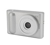 Cryfokt Portable 4K Digital Camera 48MP HD 16X Digital Zoom Autofocus Micro SLR Camera for Vlogging, Lightweight for Outdoor Adventure (Silver)