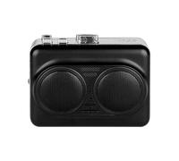 Cryfokt Portable Cassette Player, Stereo Dual Channel USB Tape to MP3 Converter with Built-in Speaker and 3.5mm Jack, for Music Lovers and Vintage Enthusiasts (Black)