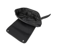 Cryfokt Portable Hair Tools Organizer Bag with Heat Resistant Mat for Safe Placement of Hot Styling Tools While Traveling, Neoprene Material, Compact Design (Black)