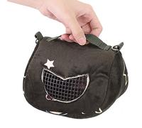 Cryfokt Portable Hamster Outgoing Bag, Eco-Friendly Blackish Green Flannelette Carrier for Guinea Pigs, Ideal for On-the-Go Pet Travel (Medium)