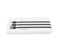 Cryfokt Portable Solar Power Bank 20000mAh with Dual Output Charging and Flashlight for Hiking Camping Travel (White)