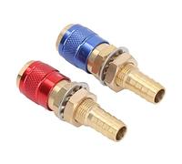 Cryfokt Portable Water Cooled Gas Adapter Brass Quick Connector for PTA DB MIG TIG Welding Torch, Easy to Carry, Wide Application, 2 Adapters & 2 Plugs for Hobbyists (10mm)