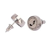 Cryfokt Precious Essential Oil Stud Earrings Stylish Aromatherapy Ear Stud for Women, Portable Round Shape Mini Diffuser for Everyday Outfit Applicable in Alloy (EH290-9)